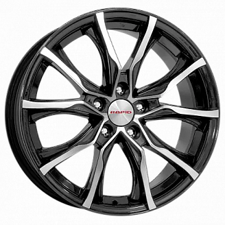 Диск K&K Твист 7,5x17 5x114,3 ET41 DIA 67,1 Алмаз черный